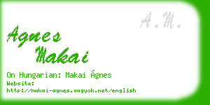 agnes makai business card