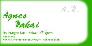 agnes makai business card